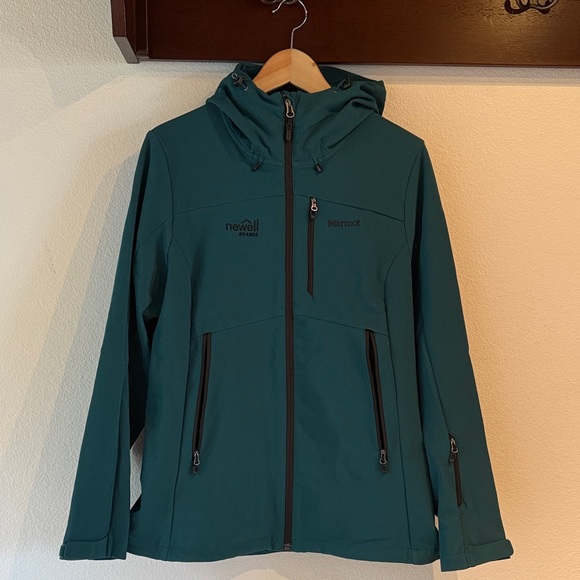🆕 Marmot Women's Moblis Soft Shell Ski Jacket, Teal/Black, Size L - Picture 2 of 12